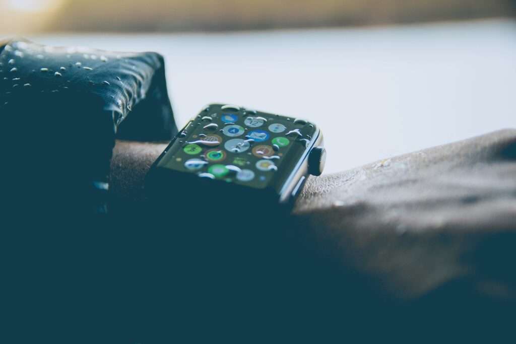 image: apple watch in water